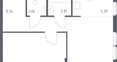 Студия, 47&nbsp;м²