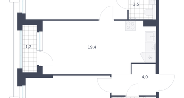 2-к. квартира, 66&nbsp;м²