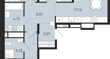 3-к. квартира, 76&nbsp;м²