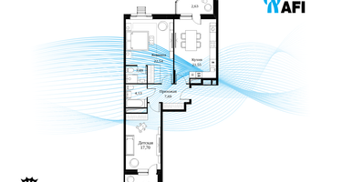 2-к. квартира, 83&nbsp;м²