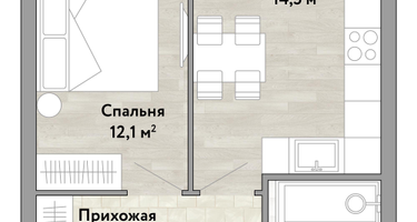 Студия, 38&nbsp;м²