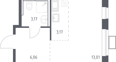 Студия, 25&nbsp;м²