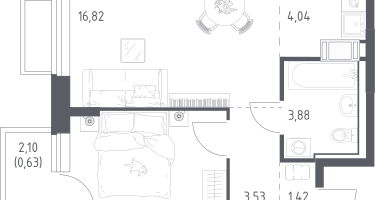 Студия, 41&nbsp;м²