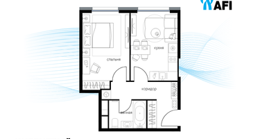 1-к. квартира, 40&nbsp;м²