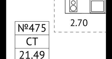 Студия, 21&nbsp;м²