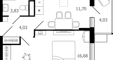 1-к. квартира, 37&nbsp;м²