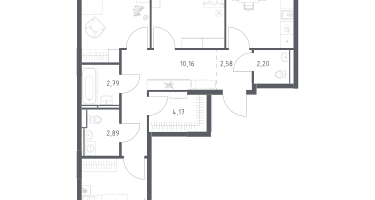 3-к. квартира, 79&nbsp;м²