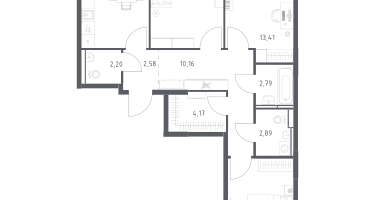 3-к. квартира, 79&nbsp;м²