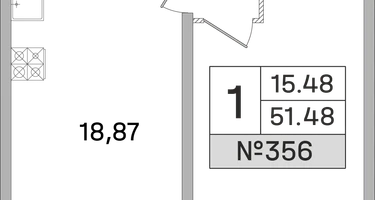 1-к. квартира, 51&nbsp;м²