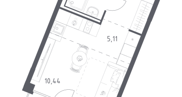 Студия, 23&nbsp;м²