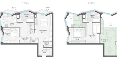 2-к. квартира, 125 м²