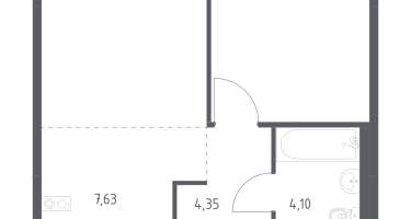 Студия, 38&nbsp;м²