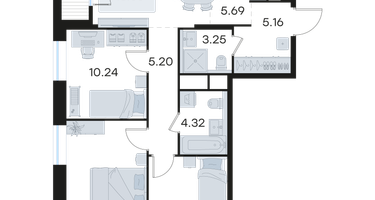 3-к. квартира, 79&nbsp;м²