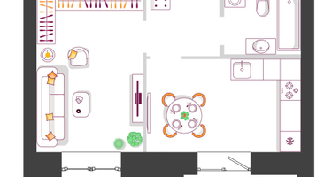 1-к. квартира, 35&nbsp;м²