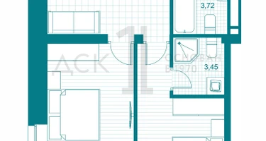 2-к. квартира, 58&nbsp;м²