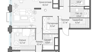 1-к. квартира, 165&nbsp;м²