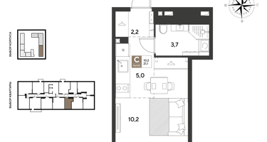 Студия, 21&nbsp;м²