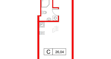 Студия, 26&nbsp;м²