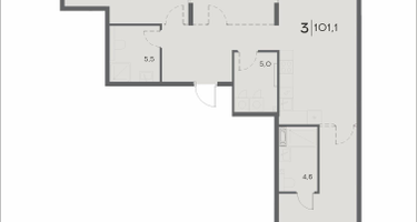 3-к. квартира, 101&nbsp;м²