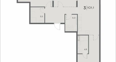3-к. квартира, 101&nbsp;м²