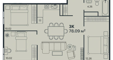 Студия, 78&nbsp;м²