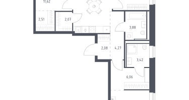 3-к. квартира, 76&nbsp;м²