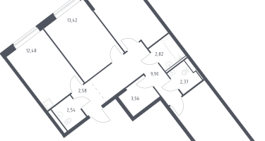 3-к. квартира, 77&nbsp;м²