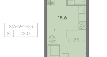 Студия, 21 м²