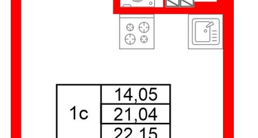 Студия, 21&nbsp;м²