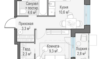 1-к. квартира, 31&nbsp;м²