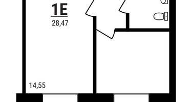 1-к. квартира, 28&nbsp;м²