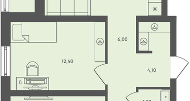 2-к. квартира, 65 м²