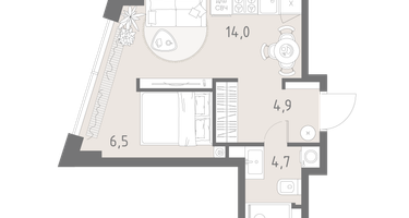 Студия, 30&nbsp;м²