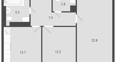 2-к. квартира, 63&nbsp;м²