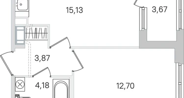 1-к. квартира, 37&nbsp;м²