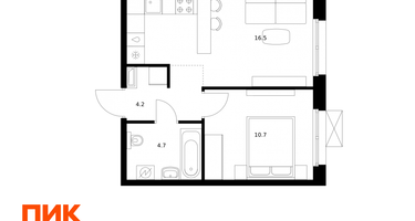 1-к. квартира, 36 м²