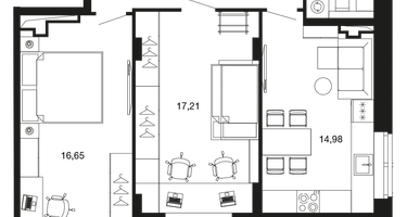 2-к. квартира, 66&nbsp;м²