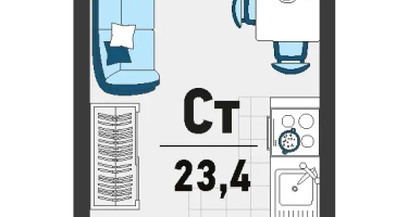 1-к. квартира, 20&nbsp;м²