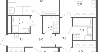 4-к. квартира, 82&nbsp;м²
