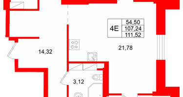 4-к. квартира, 111&nbsp;м²