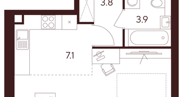 Студия, 31&nbsp;м²