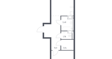 1-к. квартира, 48&nbsp;м²