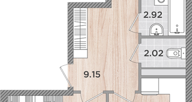 2-к. квартира, 64&nbsp;м²