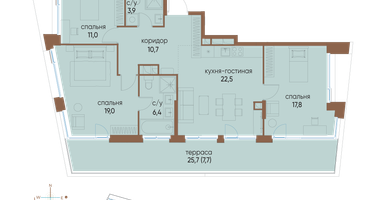 3-к. квартира, 99 м²