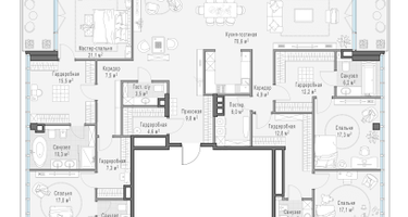 4-к. квартира, 259 м²