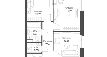 3-к. квартира, 67&nbsp;м²