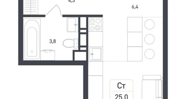 Студия, 25&nbsp;м²