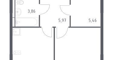 1-к. квартира, 36&nbsp;м²