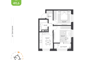2-к. квартира, 49&nbsp;м²
