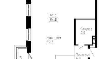 4-к. квартира, 64&nbsp;м²